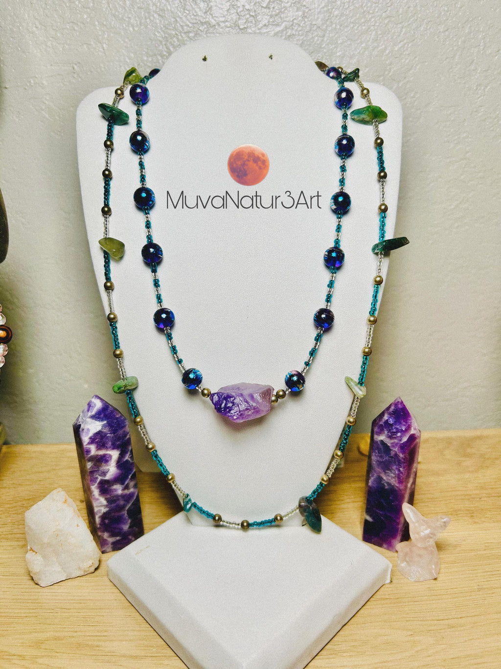 Double Amethyst Necklace