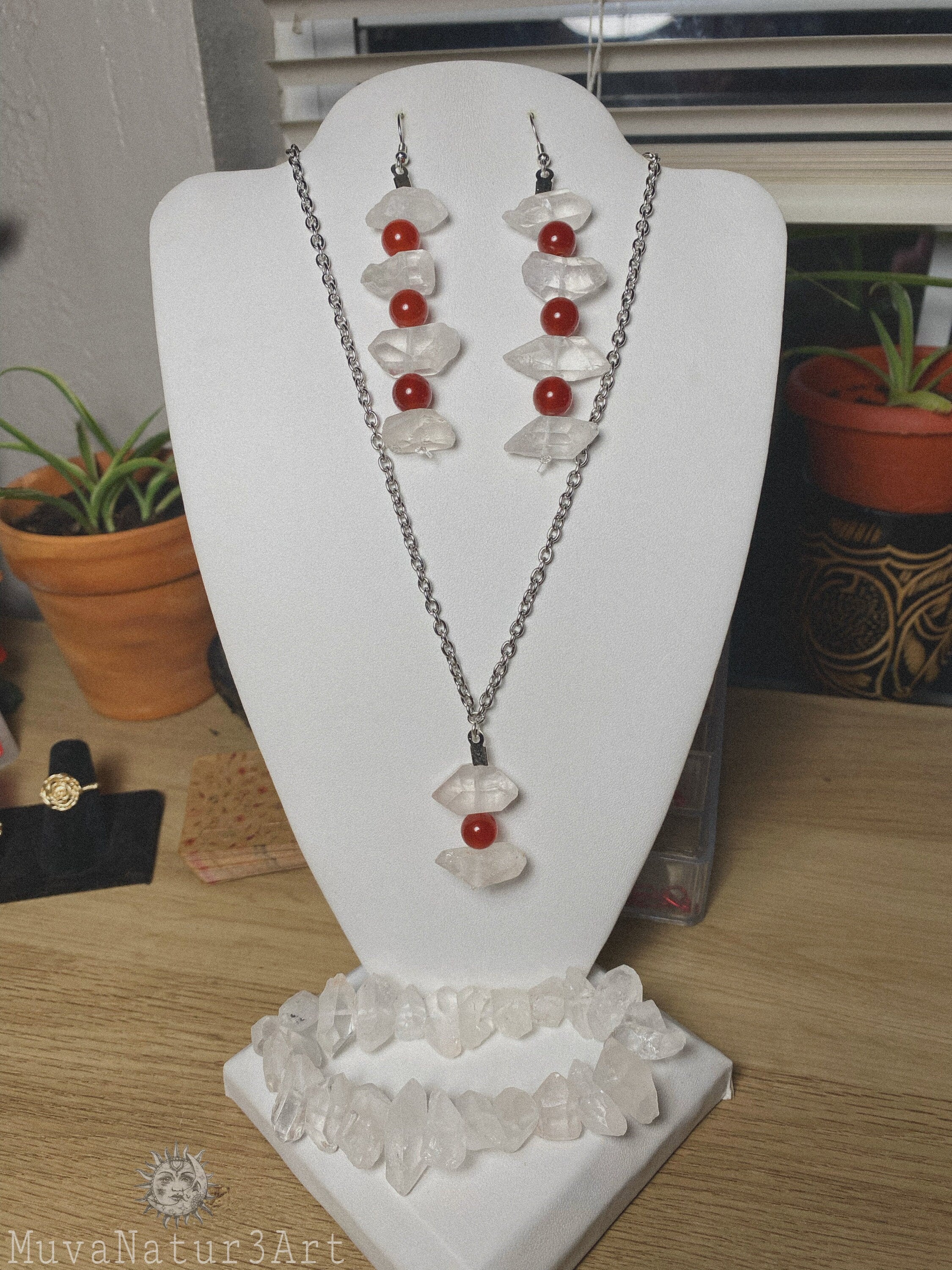 Quartz & Carnelian Set