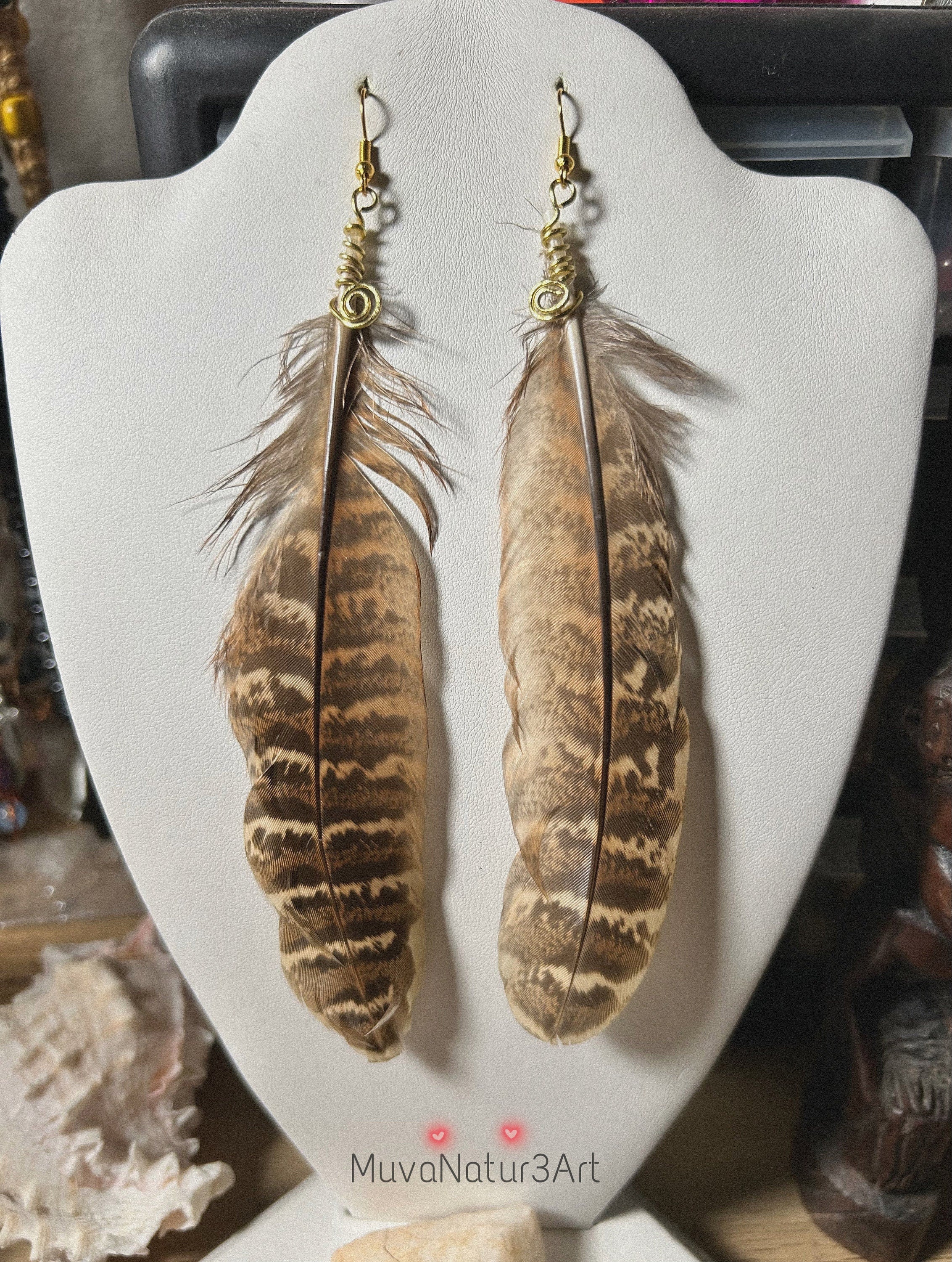 TurkeyFeatherEarrings